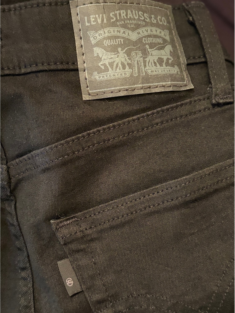 Levi’s Black 725 High Rise Bootcut Jeans 25 Waist